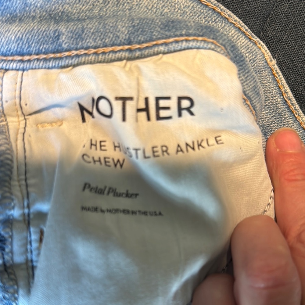 MOTHER Light Blue Ankle Jeans - The Hustler Ankle Chew